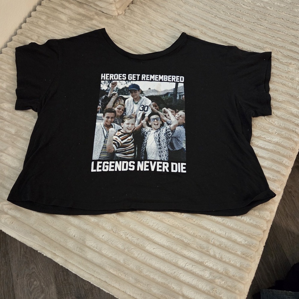 The SandLot Cropped Black Womens Size 3 Small Shirt